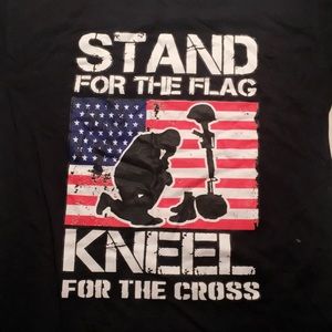 Stand For the Flag Kneel for the Cross Large Shirt